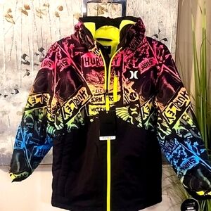 NWT Hurley Big Boys Graphic Snowboard Jacket Size Large